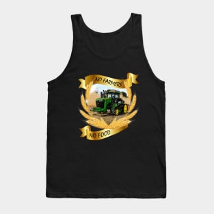 No farmers no food with us tractor Tank Top